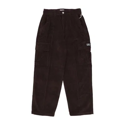 Obey Bigwig Baggy Corduroy Cargo Pant Java Brown Men's Long Trousers