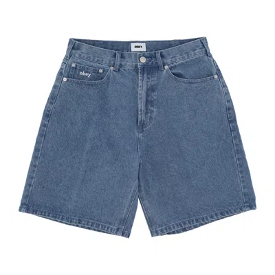 Obey Bigwig Baggy Denim Short Men's Jeans Light Indigo