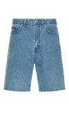 Obey Bigwig Baggy Fit Denim Carpenter Short In Light Indigo, Men's At Urban Outfitters