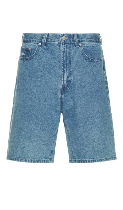 OBEY BIGWIG BAGGY DENIM SHORTS