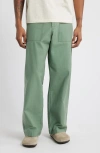 Obey Bigwig Baggy Utility Pants In Laurel Wreath Faded Wash