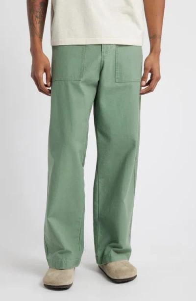 Obey Bigwig Baggy Utility Pants In Laurel Wreath Faded Wash