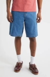 Obey Bigwig Denim Carpenter Shorts In Blue