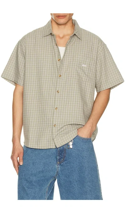 Obey Bigwig Ian Woven Shirt In Green