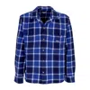 Obey Bigwig Men's Long Sleeve Shirt Plaid Woven L/s Surf Blue Multi In Surf Blue Multi