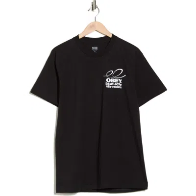 Obey Bizarre New Visions Graphic T-shirt In Black