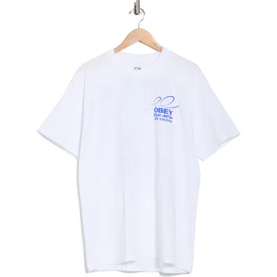 Obey Bizarre New Visions Graphic T-shirt In White