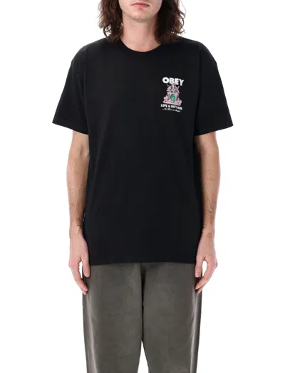 Obey Black Crewneck T-shirt