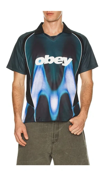 Obey Blurred Soccer Jersey In Multi
