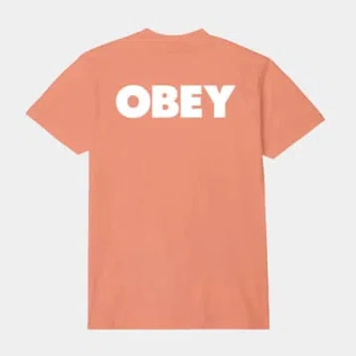 Obey Bold 2 T-shirt In Orange