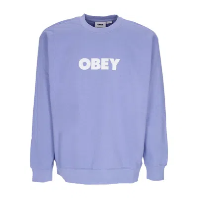 Obey Bold Crew Premium Fleece Men's Crewneck Sweatshirt Digital Violet