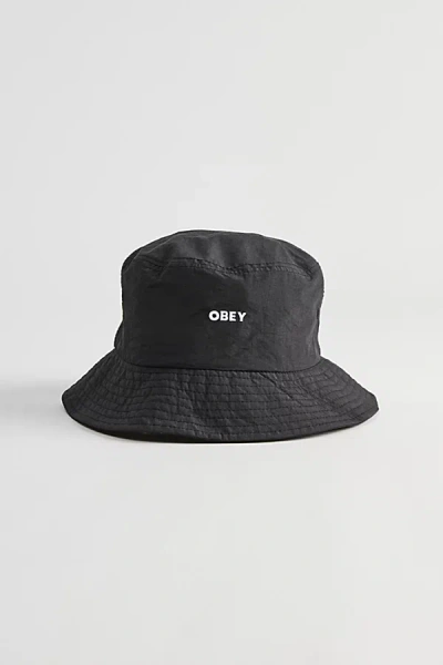 Obey Bold Nylon Bucket Hat In Black, Men's At Urban Outfitters