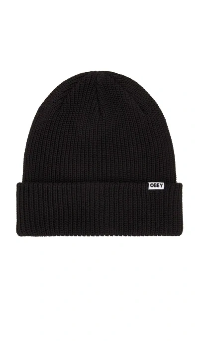 Obey Bold Organic Beanie In 블랙