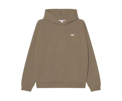 Obey Bold Star Extra Heavy Hood Fleece In Brown