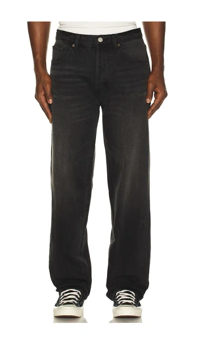 Obey Boxcar Straight Leg Denim Jeans In Black