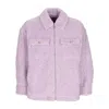 Obey Brenda Jacket Purple Women's Teddy Bear In Purple