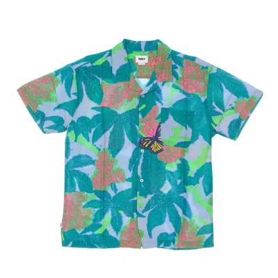 Obey Buds Woven Men's Short Sleeve Shirt Good Gray Multi