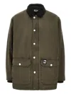 Obey Buttoned Patch Jacket In Green