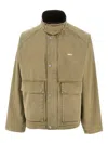 Obey Caden Corduroy-collar Shirt Jacket In Neutral