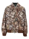 Obey Camouflage-pattern Hooded Jacket In Brown