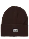 Obey Cap With Logo In Brown