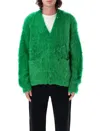 Obey Patron Cardigan In Bright Green