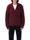 Obey Cardigan Wool In Burgunderrot