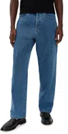 Obey Classic Baggy Denim Pants Medium Stone Wash Light Indigo In Blue