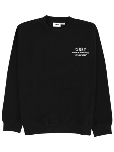 Obey Classic Sweatshirt For Men In Black