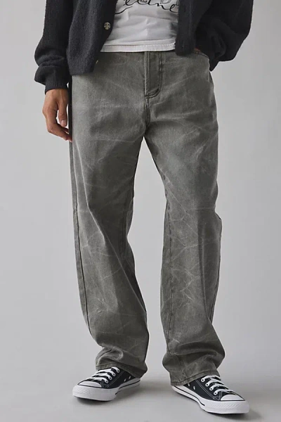 Obey Classic Wrinkle Baggy Jean In Washed Black, Men's At Urban Outfitters In Gray