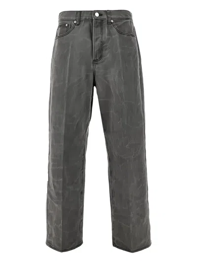 Obey Classic Wrinkle Baggy Jeans In Black