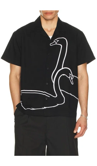 Obey Cliff Woven Shirt In Black