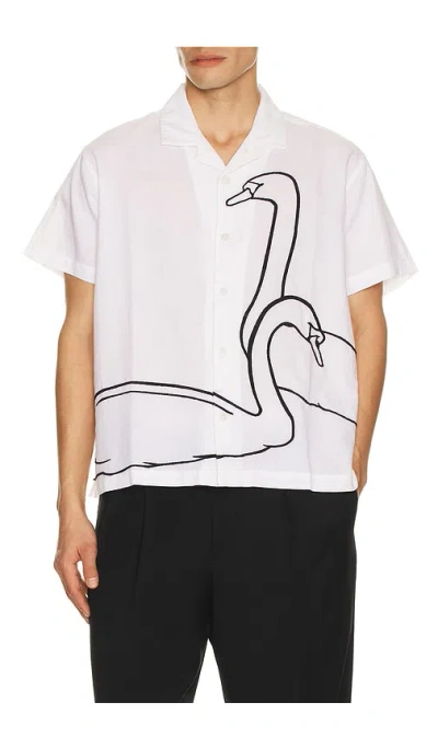 Obey Cliff Woven Shirt In White