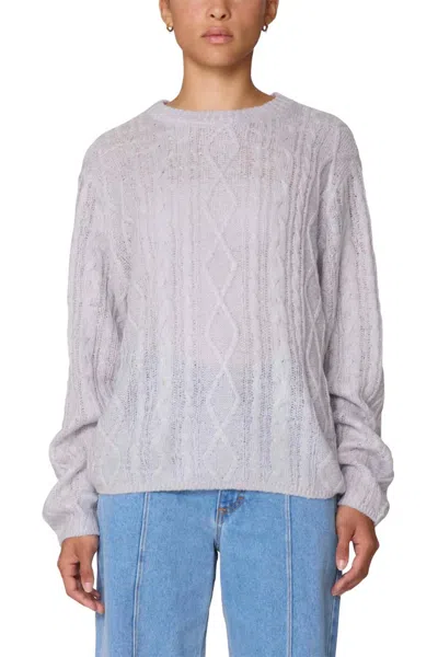 Obey Clothing Isabella Loose Cable Sweater In Nimbus In Multi