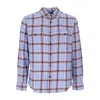 Obey Cole Woven Men's Long Sleeve Shirt L/s Digital Violet Multi In Digital Violet Multi
