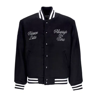 Obey College Jacket Men's Time Varsity Jacket Black