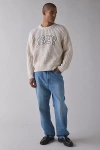 Obey Collegiate Crew Neck Sweater In Ivory, Men's At Urban Outfitters In White