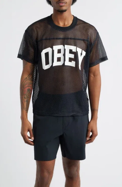 Obey Collegiate Practice Jersey In Black