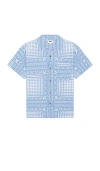 Obey Cortex Woven Shirt In Hydrangea Multi