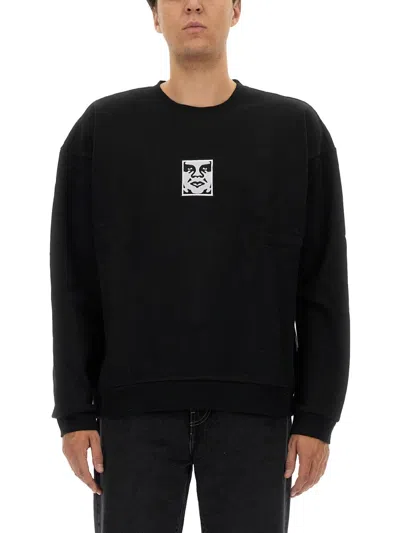 Obey Men's Hoodie Icon Extra Heavy Hoodie Ii Fleece Black