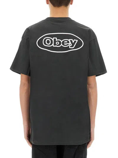 Obey Cotton T-shirt In Black