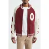 Obey Cowichan Sweater Cardigan In Burgundy
