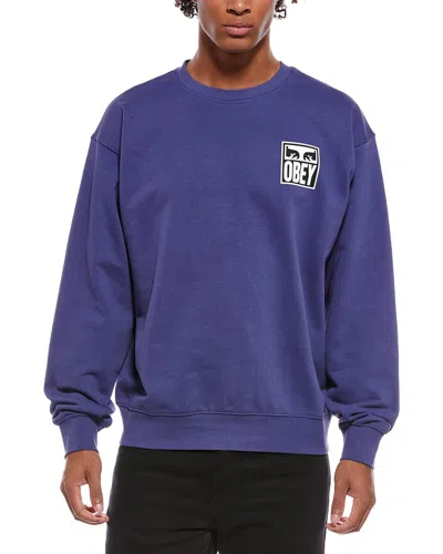 Obey Crewneck Sweatshirt In Blue