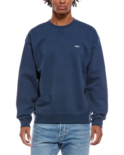 Obey Crewneck Sweatshirt In Blue