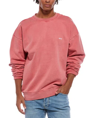Obey Crewneck Sweatshirt In Pink
