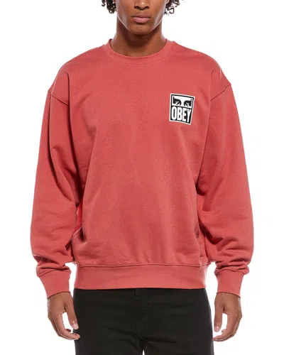 Obey Crewneck Sweatshirt In Orange