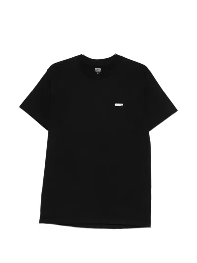 Obey Crew-neck T-shirt In Black