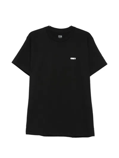 Obey Crew-neck T-shirt In Black