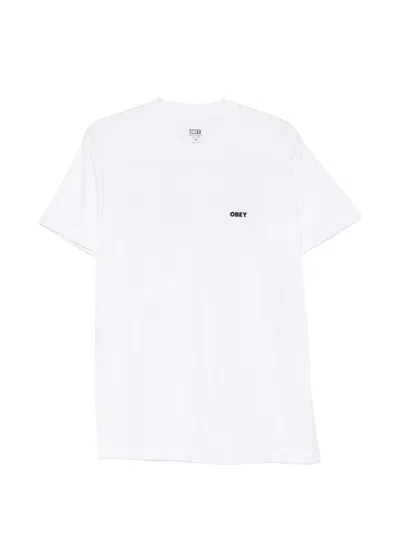 Obey Crew-neck T-shirt In White