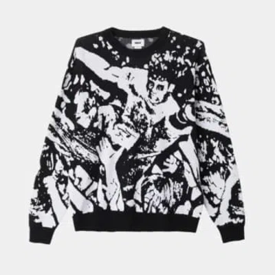 Obey Crowd Surfing Sweater In Black